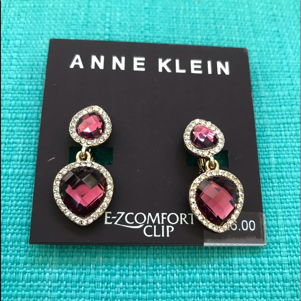 Anne Klein NWT lavender drop earrings